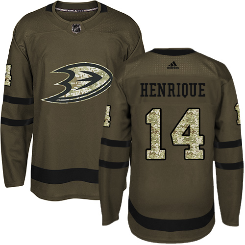 Adidas Ducks #14 Adam Henrique Green Salute to Service Youth Stitched NHL Jersey